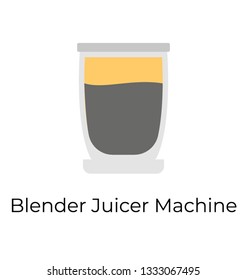 Juicer machine icon, flat vector 
