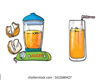 Juicer Mixer Grinder Isolated Vector