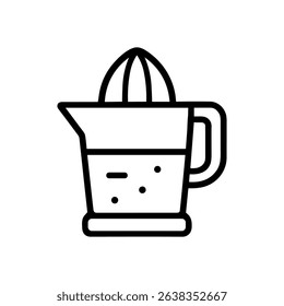Juicer pitcher Black and white kitchenware icon illustration element
