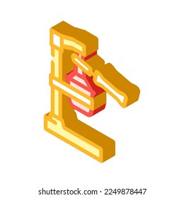 juicer pomegranate isometric icon vector. juicer pomegranate sign. isolated symbol illustration