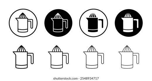 Juicer squeezer icon Black and white outline vector