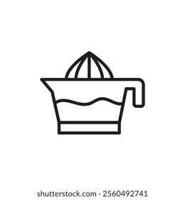 Juicer squeezer icon Black and white logo