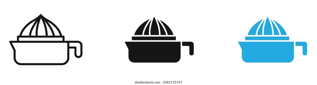 Juicer squeezer icon black white vector outline