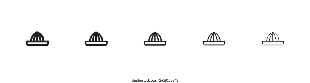 Juicer squeezer icon flat illustration set logo