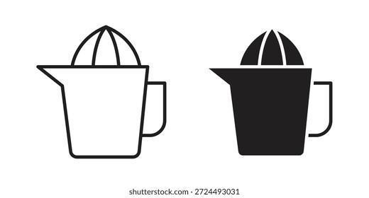 Ilustración del icono del exprimidor del exprimidor, Vector de línea delgada, signo de Diseño web,