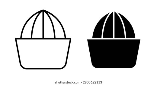 Juicer squeezer icon line graphics bundle.