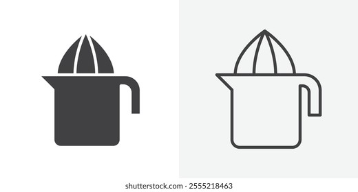 Juicer squeezer icon. outlined vector style.