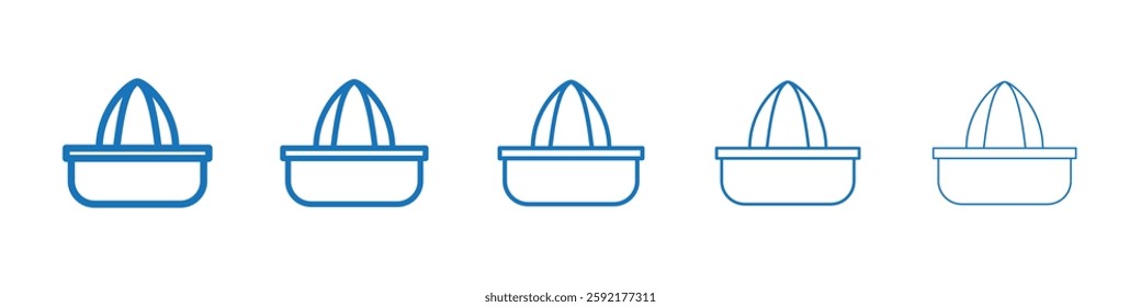 Juicer squeezer icon Symbol collection thin outline set
