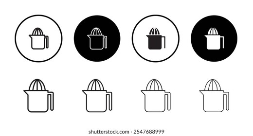 Juicer squeezer icon Thin line flat illustration