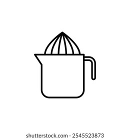 Juicer squeezer thin line vector icon.