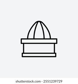 Juicer squeezer thin liner icon isolated.