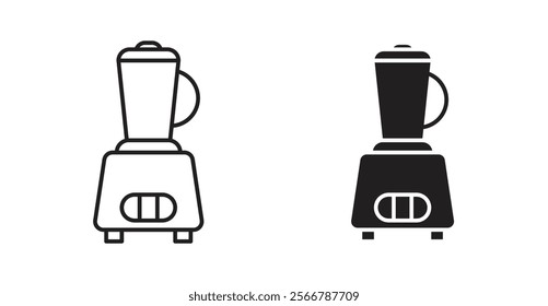Juicer vector line icon illustration