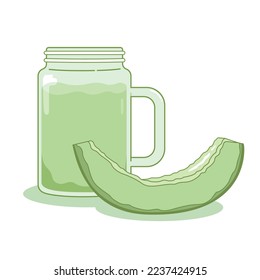  El dibujo de la ilustración del vector de jugos puede ser para la pegatina o el icono del menú