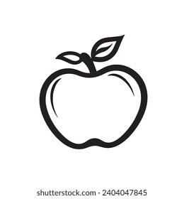 Ilustración vectorial del logo de Juicy Apple. Icono vectorial y signo de Apple jugoso.