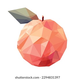 Juicy apple, ripe and fresh, abstract design icon isolated
