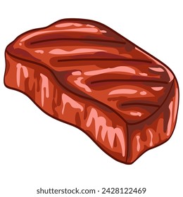 Juicy Beef Steak Grillfleisch Vektor-Illustration