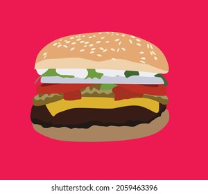saftiger Hamburger mit Käse und Fleisch