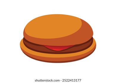 Suculento Burger ilustração de arte vetorial