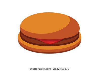Juicy Burger vector art illustration