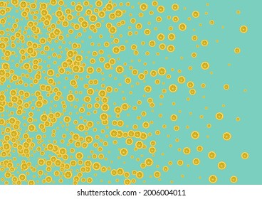 Juicy Citrus Background Green Vector. Vegetable Decoration. Juicy Fruit Organic. Nature Juicy Illustration.