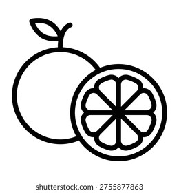 Juicy Citrus Orange Fruit Icon