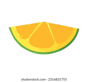 Jugoso corte de cítricos, saludable icono de refresco de verano aislado