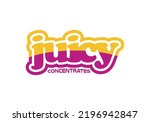 Juicy Concentrates Logo Design Template JUICY Emblem Logo White Background