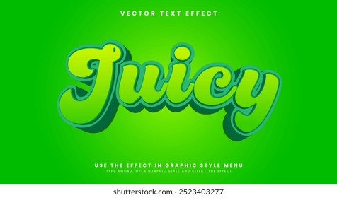 Juicy editable Text effect template suitable for drinks brand