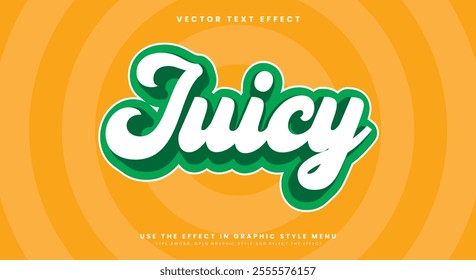 Juicy editable text effect template