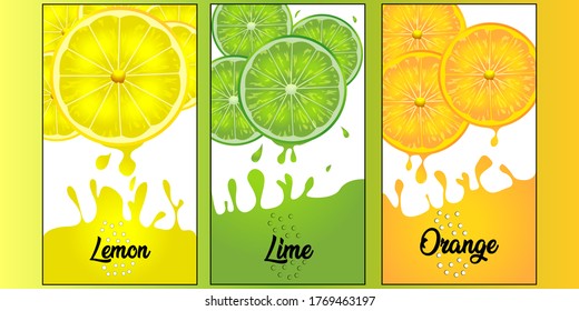 Juicy and fresh fruit. Watermelon, pineapple, kiwi. Dew drops and splash. 3d vector realistic set. Art vector illustration.