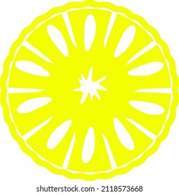 Juicy and fresh slice of lemon