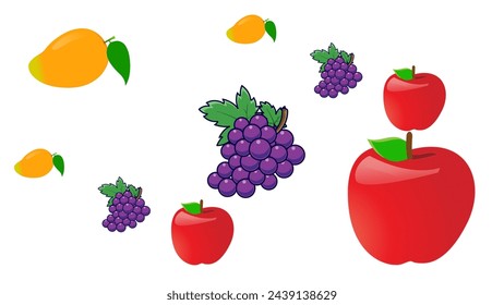 Juicy fruit pattern icon. vector on white background. juicy fruits template. fruit season vector  design for social media and modern decoration, art illustration template design.