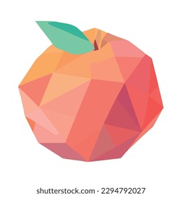 Forma de fruta jugosa manzana, icono de diseño abstracto aislado