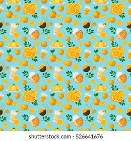 Juicy fruits and berries seamless pattern