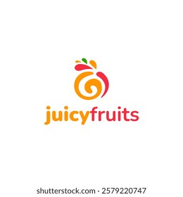 Juicy Fruits Logo Design Drink