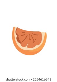 Juicy grapefruit slices in vector art style