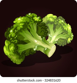 juicy green broccoli