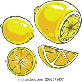 Juicy Lemon Illustration Pack: Botanical and Minimalist