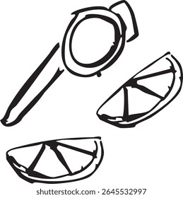 Ilustración de limón jugoso, estilo Abstractas de Vector para el concepto de fruta fresca