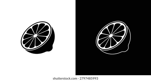 Juicy lemon slice with fresh white rind and vibrant segments ideal for healthy food recipes and refreshing beverages