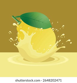 Juicy Lemon Splashing into Refreshing Juice