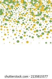 Juicy Lime Background White Vector. Citrus Art Pattern. Bright Ingredient Fruit. Green Wallpaper Illustration.