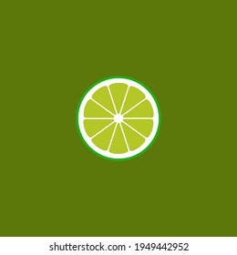 Juicy lime. Illustration with background.