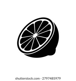 Juicy lime slice with visible segments showcasing freshness ideal for healthy food and refreshing drink advertisements