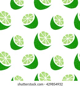 Juicy limes .Vector seamless pattern