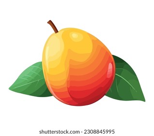 Juicy mango ilustración sobre blanco