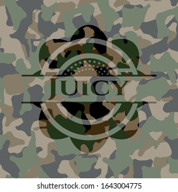 Juicy on camouflaged texture. Vector Illustration. Detailed.