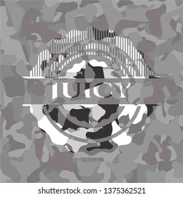 Juicy on grey camo pattern