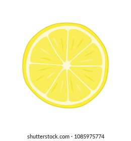 Juicy orange round slice as ingredient for detox. Tasty citrus fruit full of useful vitamins to clean organism isolated cartoon vector illustration.