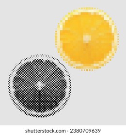 Juicy orange slices for preparing fruit dessert. Delicious food with healthy vitamins for dietary nutrition. Organic citrus orange with beneficial substances for human immunity. Cocktail ingredients